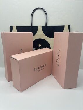 kate spade Pink Tote Packaging and Gift Boxes Set of 3 New
